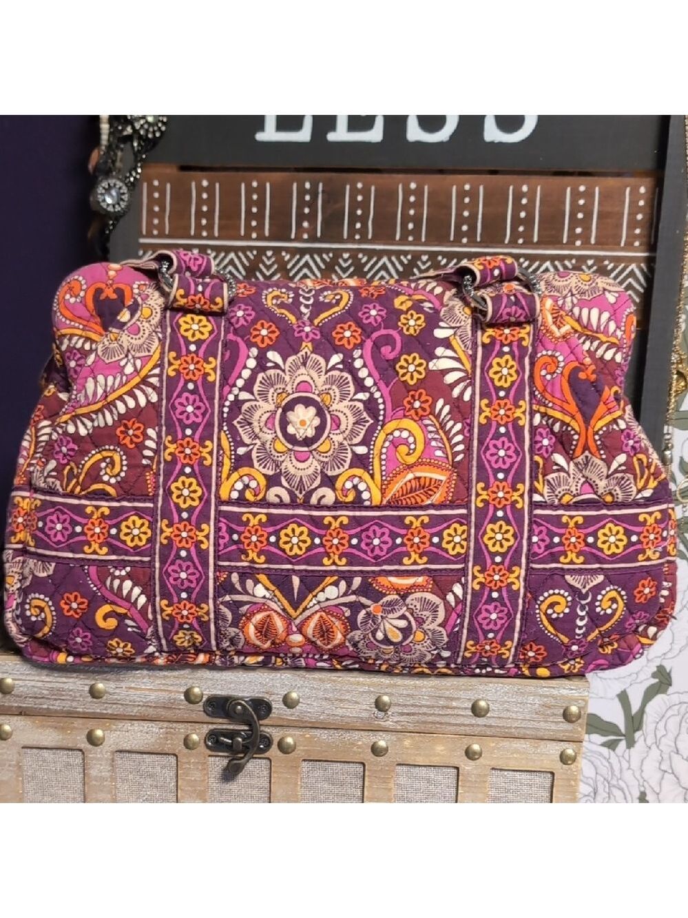 Heart & Flowers Multicolor Floral Travel Bag By Vera Bradley